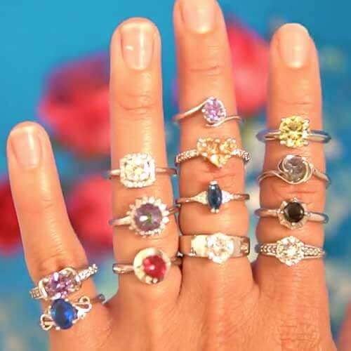 lots of rings on fingers